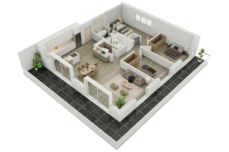 Dernier lot disponible! Démarage des travaux imminent! Magnifique 4,5 pièces (6)