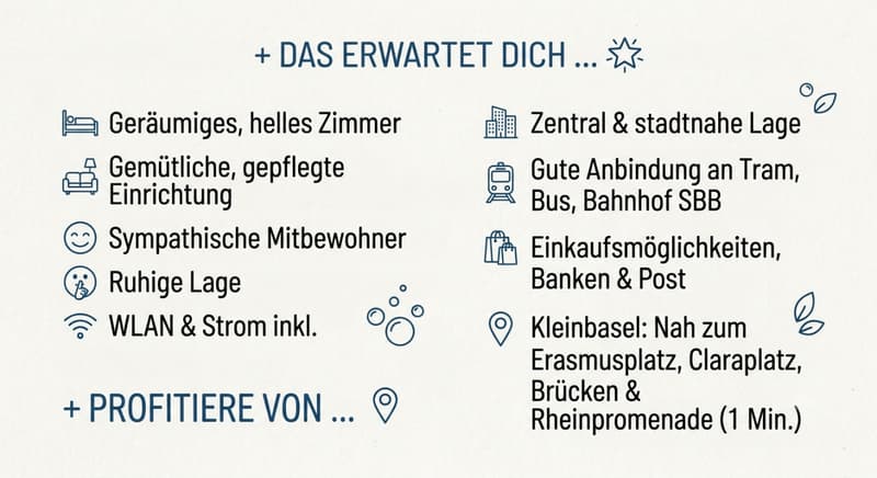 Extra grosses, möbliertes WG-Zimmer nahe Rhein - Top Lage! (3)