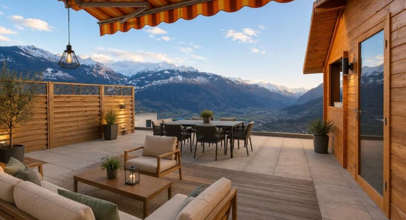 A VENDRE - Savièse (Chandolin): Appartement 4.5 pces avec terrasse & jardin (1)