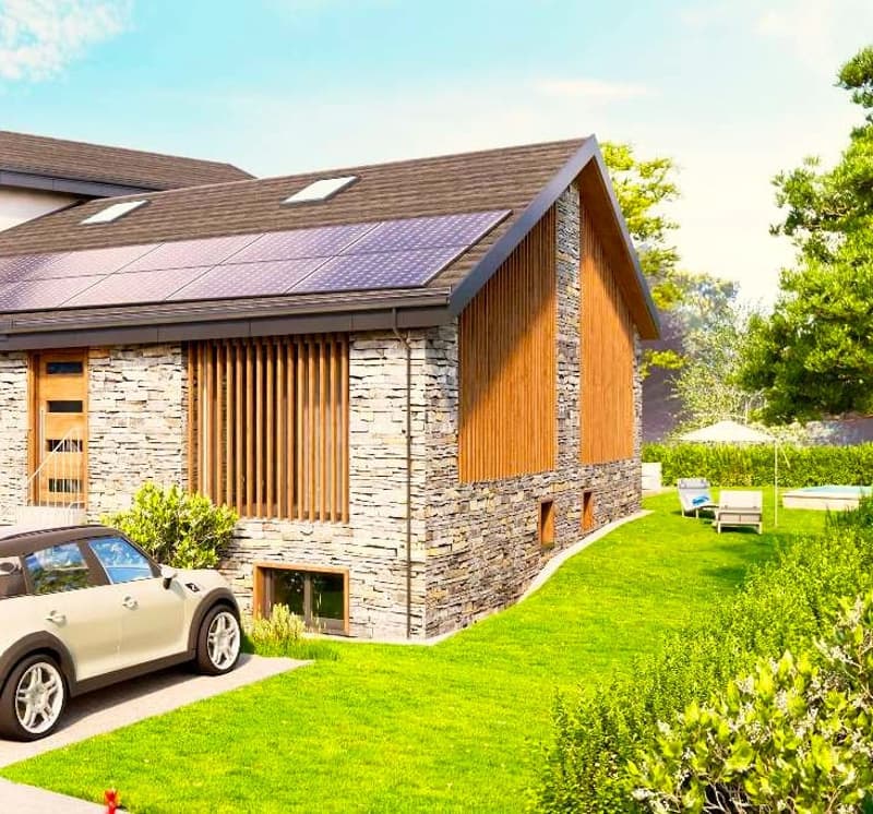 CHARMANTE MAISON VILLAGEOISE NEUVE ET ÉCOLOGIQUE, AVEC JARDIN ET PARKINGS (1)
