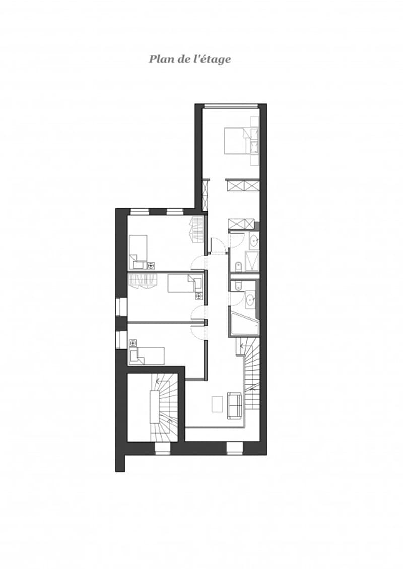 Spacieux duplex de 220m2 dans ancienne ferme rénovée à Essertines sur Rolle (11)