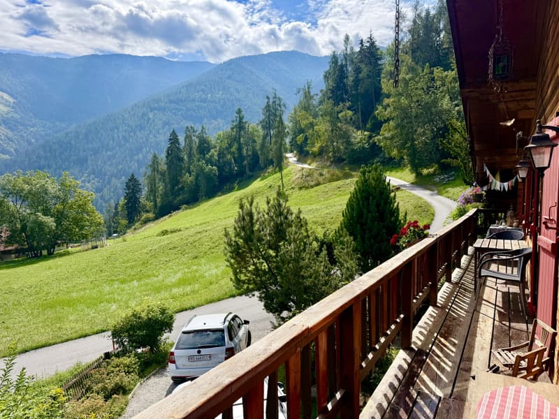 CHALET INDIVIDUEL AVEC VUE EXCEPTIONNELLE ET SANS VIS-À-VIS A BASSE NENDAZ (3)