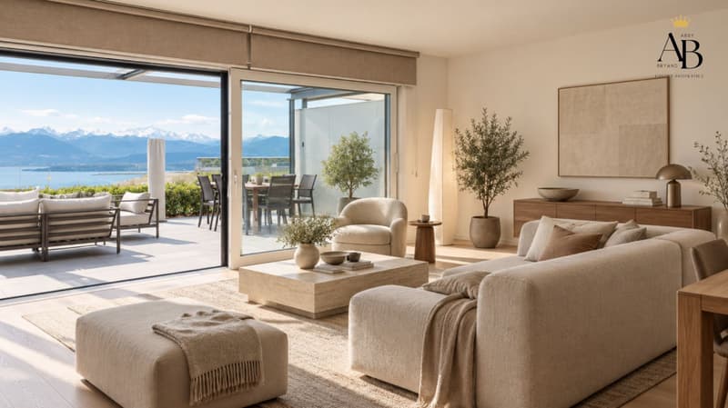 Blue Horizon, appartement contemporain 5,5 pièces, vue lac et Mont Blanc (6)