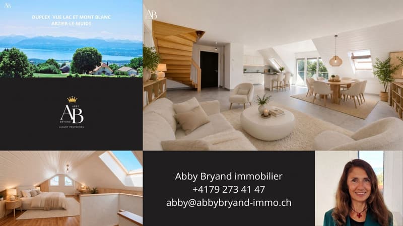En exclusivité - Duplex Blue Lake : vue lac et Mont-Blanc au coeur d'Arzier (1)