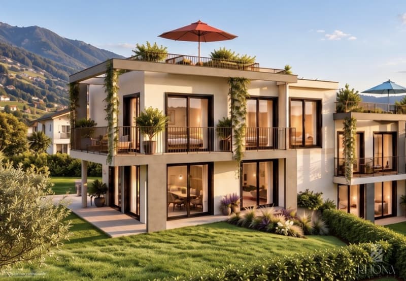 NEUVE - 67 m2 de Terrasses et ROOF-TOP pour cette VILLA 4.5 pcs de 350 m2 utile (1)