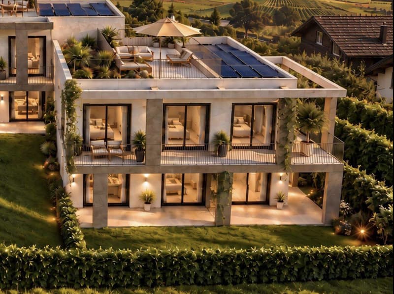 NEUVE - 79 m2 de Terrasses et ROOF-TOP pour cette VILLA 5.5 pcs de 332 m2 utiles (1)