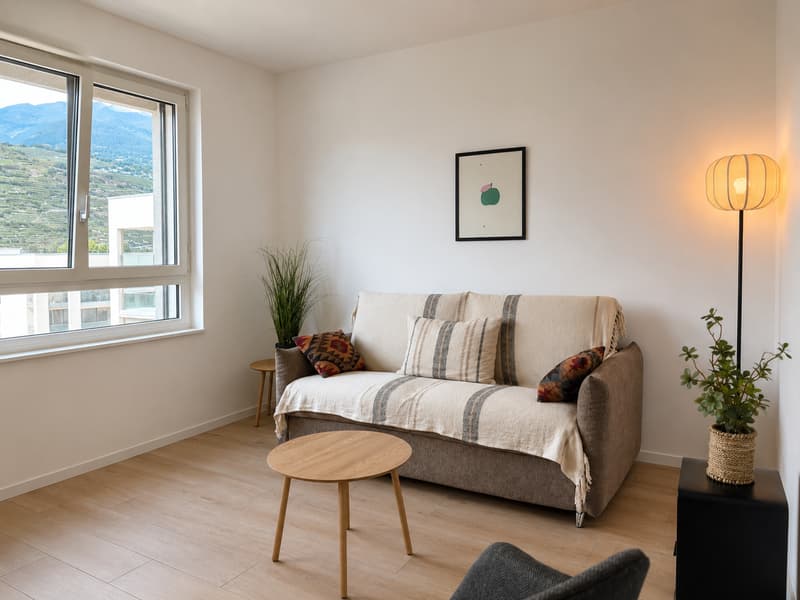 Charmant studio meublé à Sion (1)