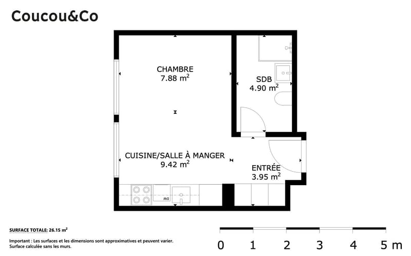 Charmant studio meublé à Sion (16)