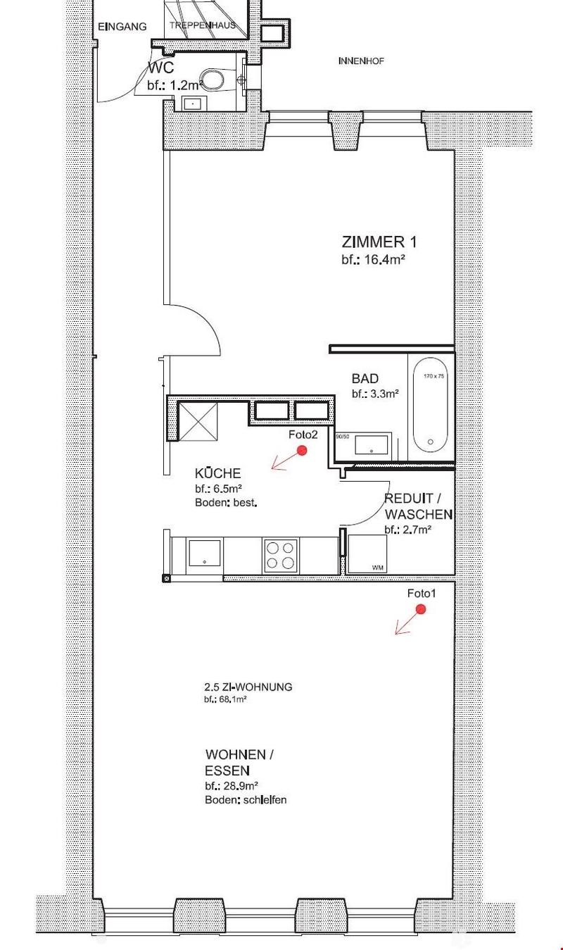 2.5 Zimmer Wohnung – angrenzend an die Altstadt (3)