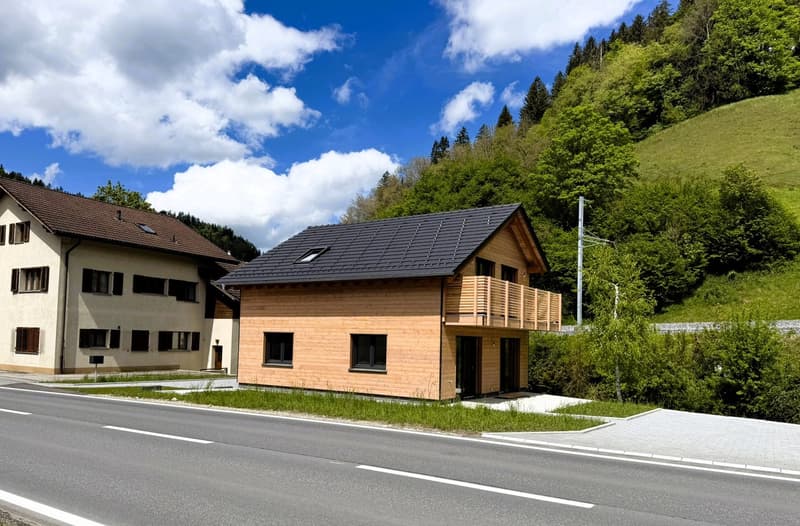Modernes Einfamilienhaus in Wiggen, erbaut nach dem Minergie-Standard, mit großem Garten (4)