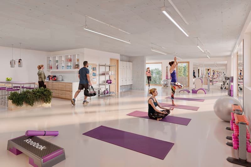 Vue du lot 2.3 - proposition salle de yoga / pilates / sport