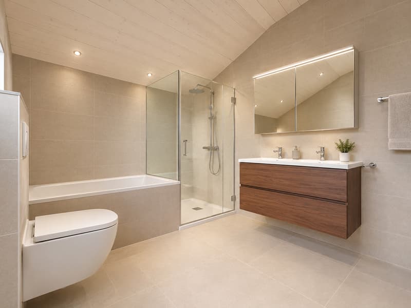 Salle de bains douche WC