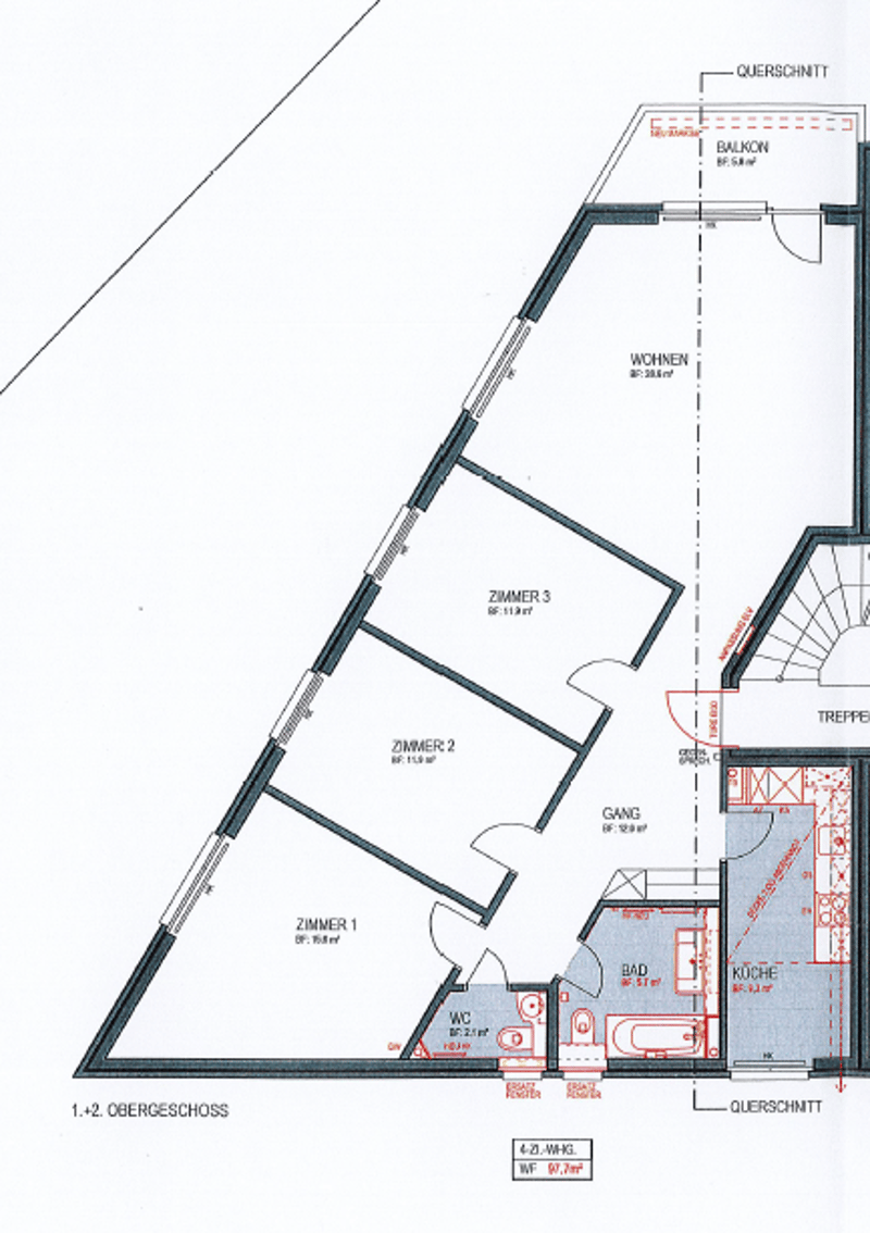 Wohnung mit aussergewöhnlichem Grundriss (2)