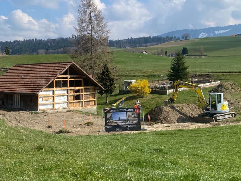 Magnifique attique 5,5 pièces avec une très belle vue campagne (6)