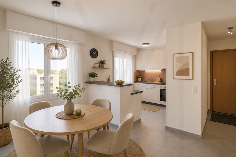 Appartement traversant de 4,5 pièces entre Bulle et Fribourg (2)