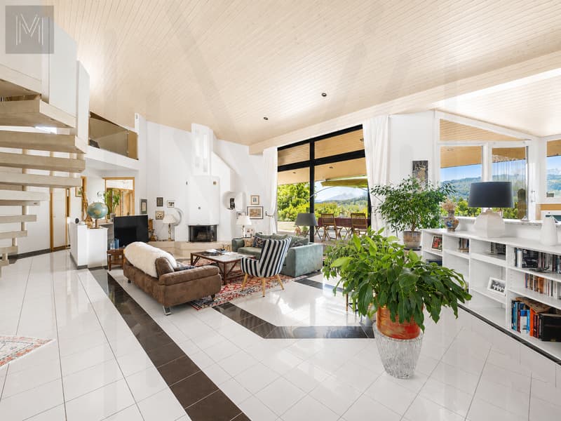 Grande maison d'architecte modulable, conçue pour une ou deux habitations indépendantes. (2)