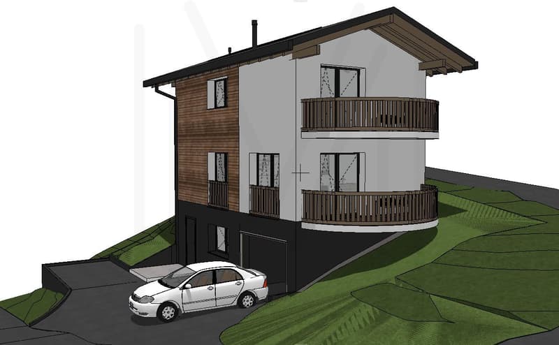 Terrain avec permis en force pour une villa/chalet individuel (5)