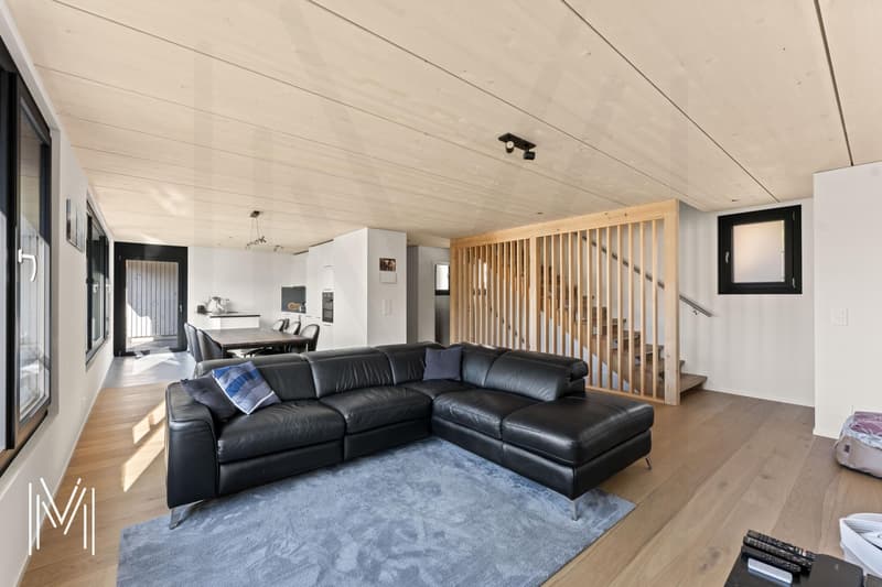 MAGNIFIQUE MAISON INDIVIDUELLE CONTEMPORAINE DE 5,5 PIÈCES - Architecture en bois, confort moderne et qualité de vie entre Fribourg et Bulle (5)