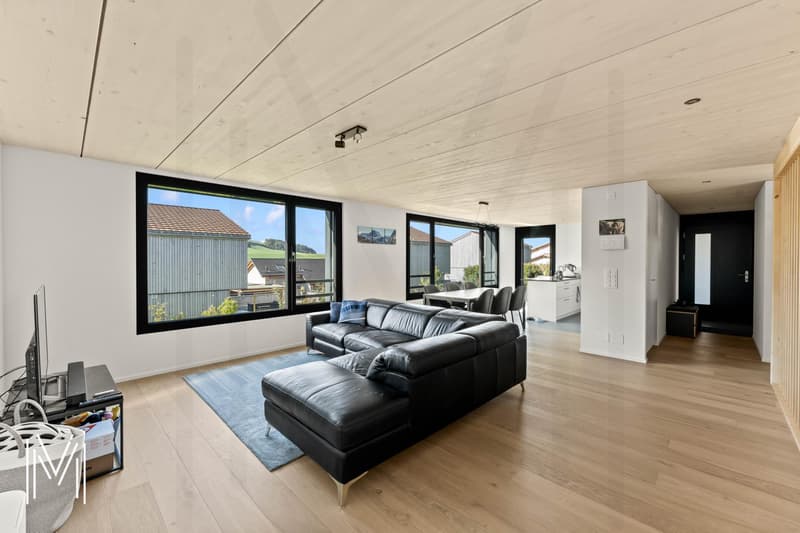 MAGNIFIQUE MAISON INDIVIDUELLE CONTEMPORAINE DE 5,5 PIÈCES - Architecture en bois, confort moderne et qualité de vie entre Fribourg et Bulle (6)