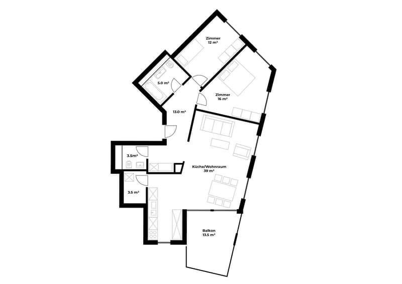 Moderne 3.5 Zimmerwohnung mit Balkon in Luzern (16)