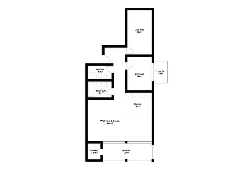 BEFRISTET: 01.12.26 - 31.03.27; Möblierte 3.5-Zimmerwohnung in Kriens mit Balkon & Bergsicht (14)