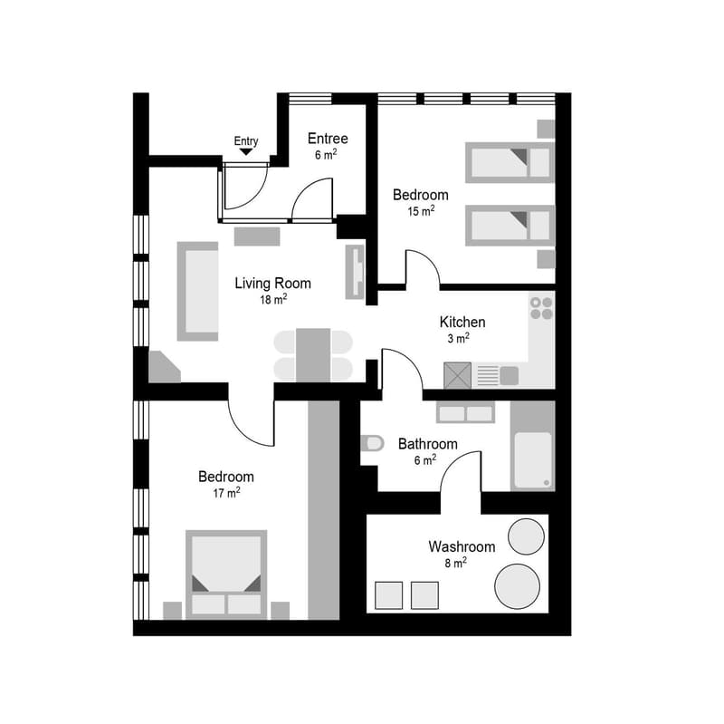 Möblierte 3.5-Zimmer-Wohnung im Erdgeschoss in Hünenberg (14)