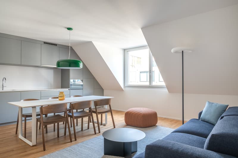 4min zum HB - möblierte 3.5 Zimmerwohnung mit Dachterasse (1)