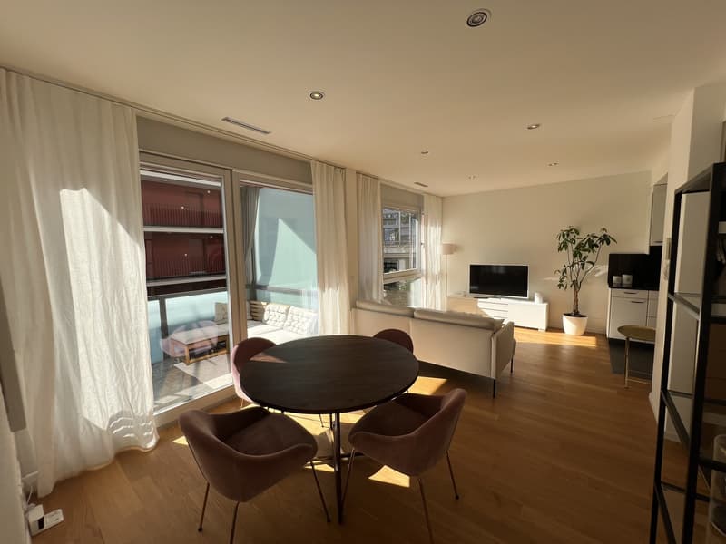 Möblierte 2.5-Zimmer-Wohnung mit Balkon und Seesicht in Zug (3)