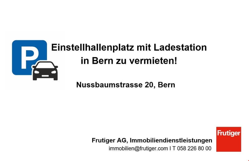 Einstellplatz mit Ladestation in Bern zu vermieten! (1)