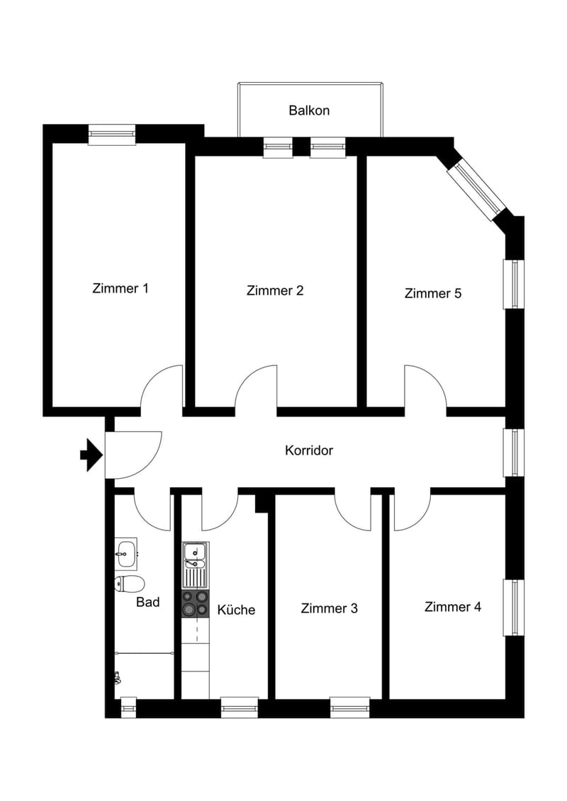 Günstige 4.5-Zimmerwohnung mit Balkon in St. Gallen-Neudorf (7)