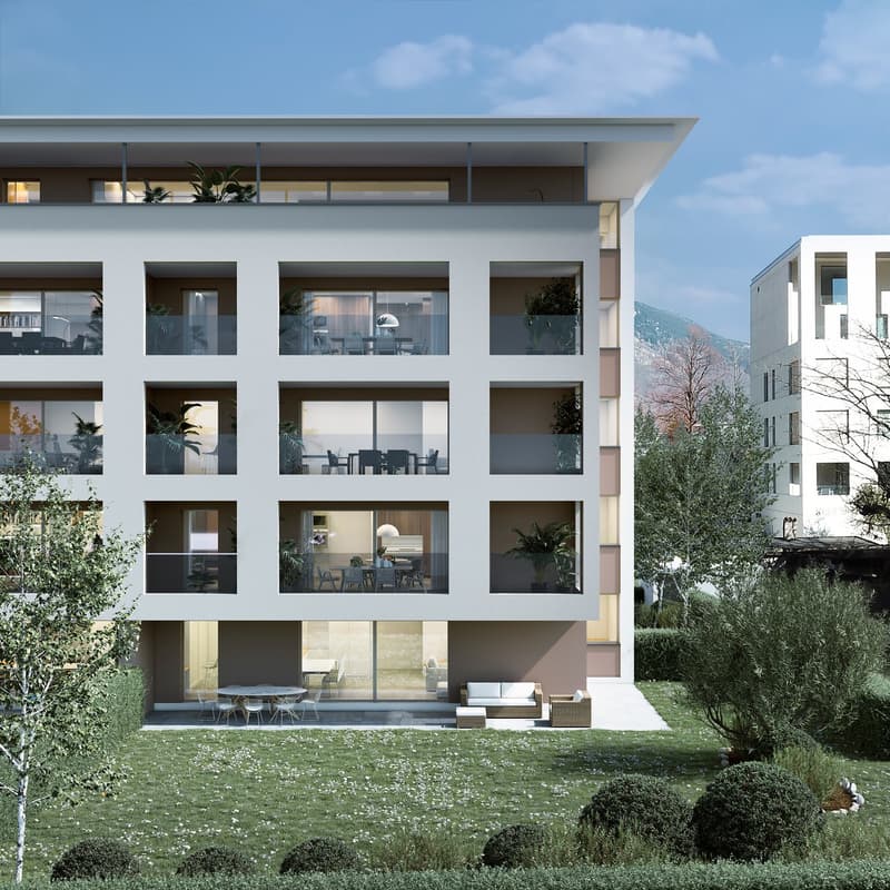 Appartamento di 3.5 locali con giardino privato a due passi dal centro storico di Bellinzona (1)