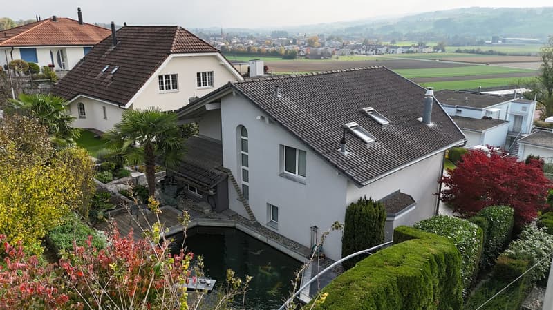 Modernes 5.5-Zimmer-Einfamilienhaus mit Pool und Traumaussicht in Wohlen (5)