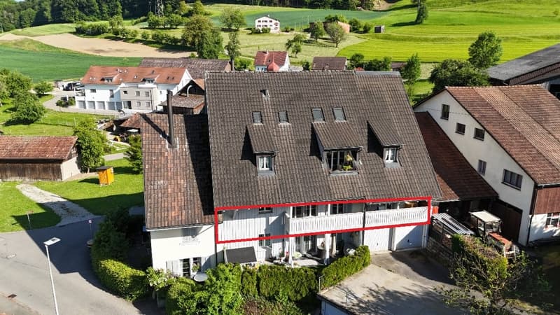 Gepflegte 5.5-Zimmer-Wohnung mit Balkon und schöner Aussicht in Zurzach-Böbikon (1)