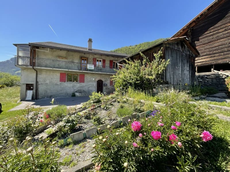 Appartement et terrain à vendre dans le village de Vollèges (3)