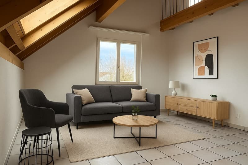 Hell 3-room duplex attic apartment with new kitchen and sauna for rent (17)
