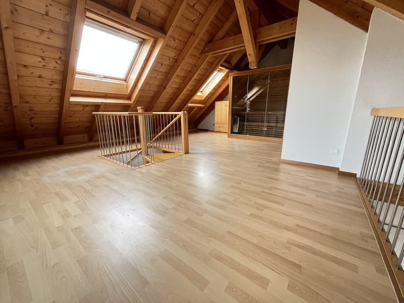 Hell 3-room duplex attic apartment with new kitchen and sauna for rent (13)