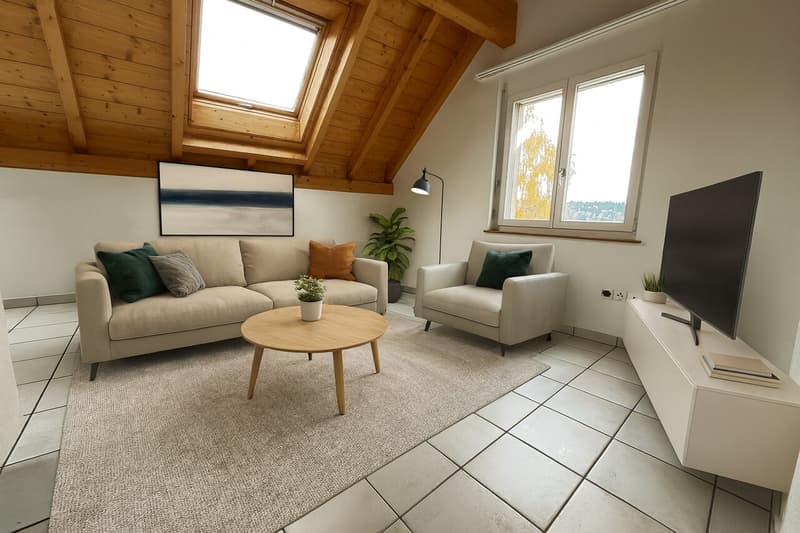 Hell 3-room duplex attic apartment with new kitchen and sauna for rent (16)