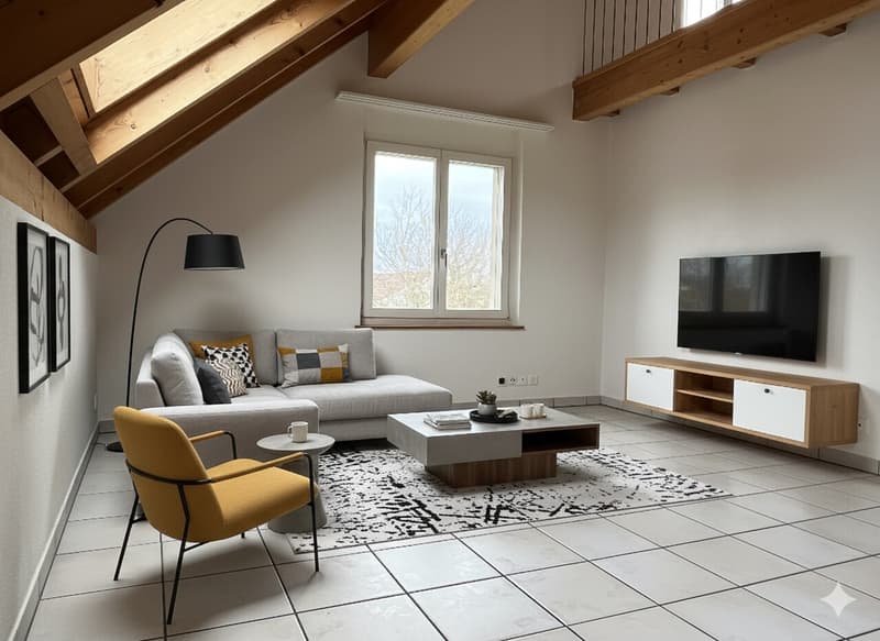 Hell 3-room duplex attic apartment with new kitchen and sauna for rent (18)