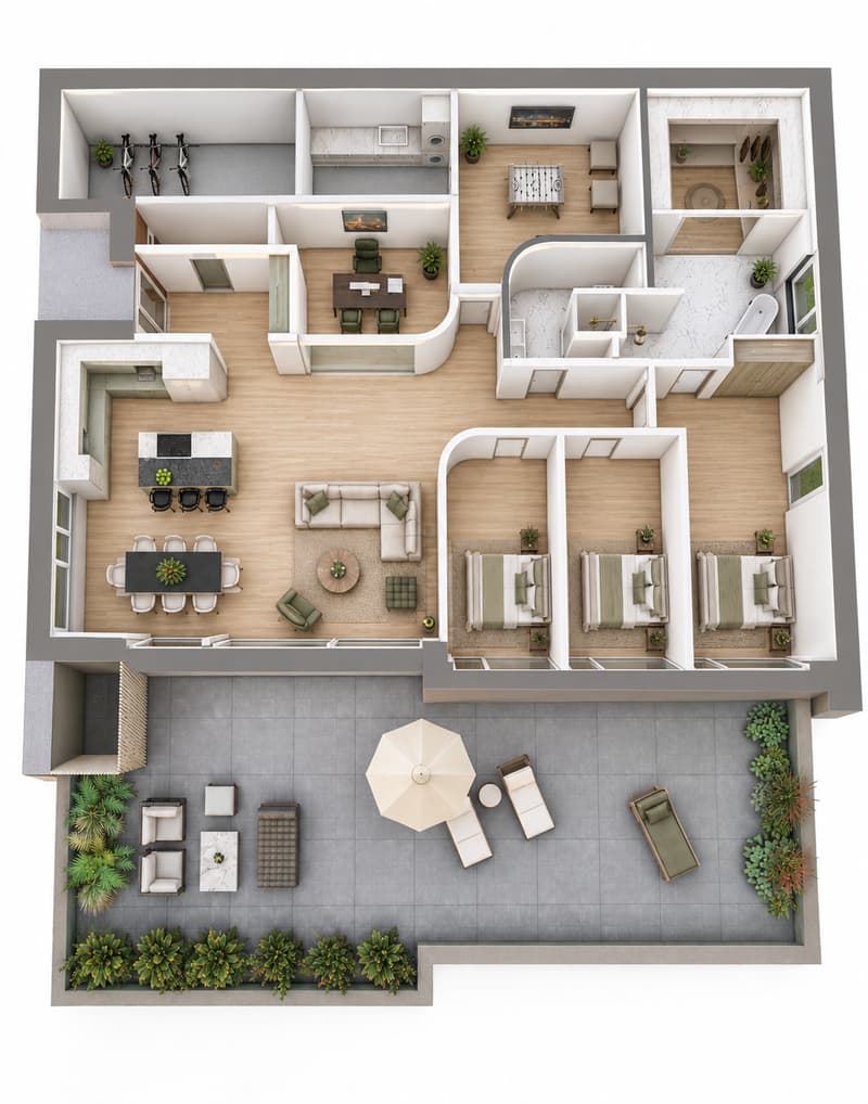 4.5-Zimmer-Terrassenwohnung im Neubau in Umiken (13)