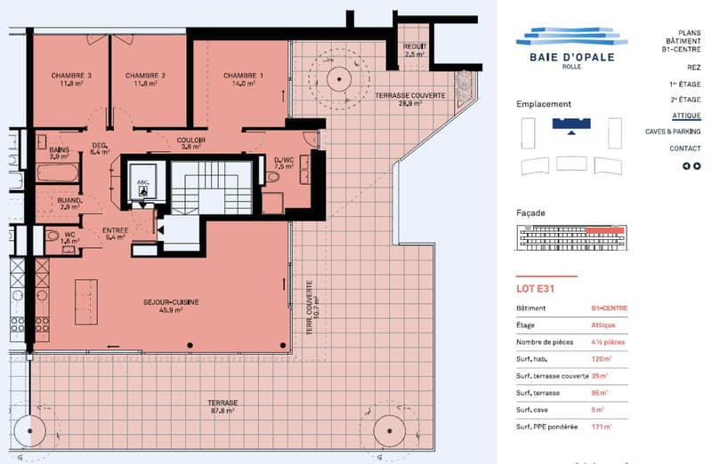 Superbe appartement neuf en attique  4.5 pièces avec vaste terrasse à Rolle (2)
