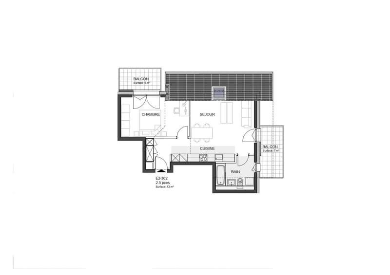 Charmant 2,5 pièces sous combles avec 2 balcons (7)