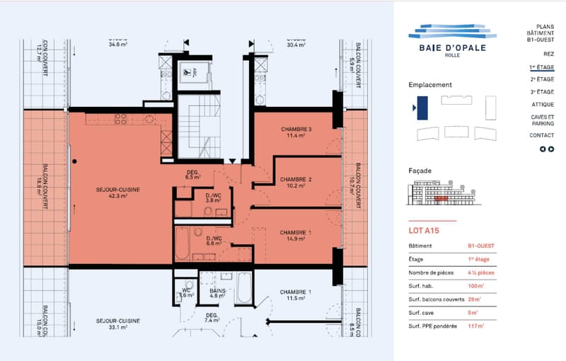 Appartement neuf traversant de 4.5 pièces avec deux balcons (6)