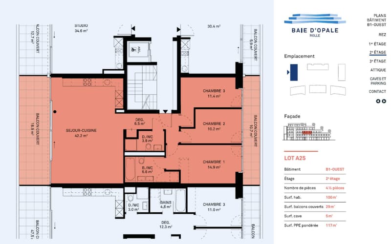 Appartement neuf traversant de 4.5 pièces avec deux balcons (6)