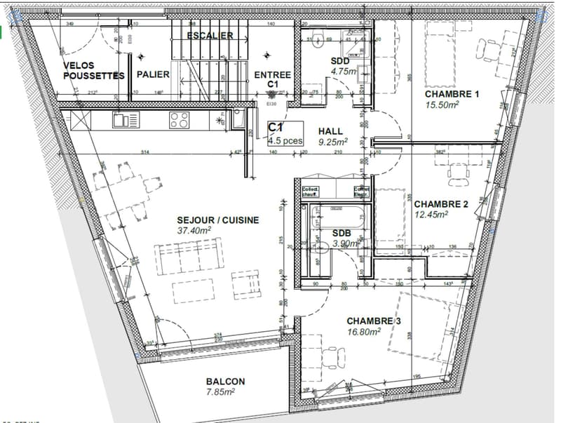 Dernier 4.5 pièces NEUF orienté sud avec balcon - Découvrez-le en immersion 3D ! (4)