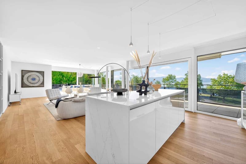 Appartement neuf en angle de 5.5 pièces avec terrasse de 200m² - Vue lac Léman (4)