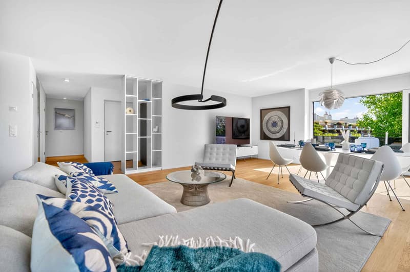 Appartement neuf en angle de 5.5 pièces avec terrasse de 200m² - Vue lac Léman (6)
