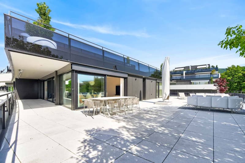 Appartement neuf en angle de 5.5 pièces avec terrasse de 200m² - Vue lac Léman (7)