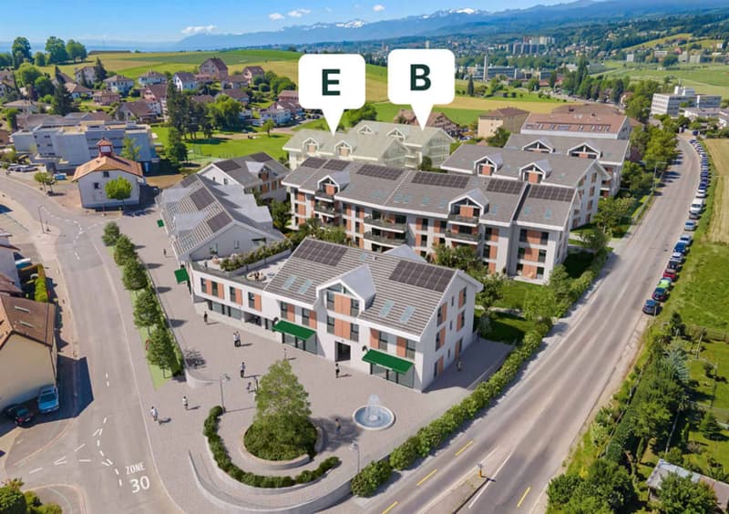 Bourg de Denges 2.5 pièces neuf avec jardin privatif (8)
