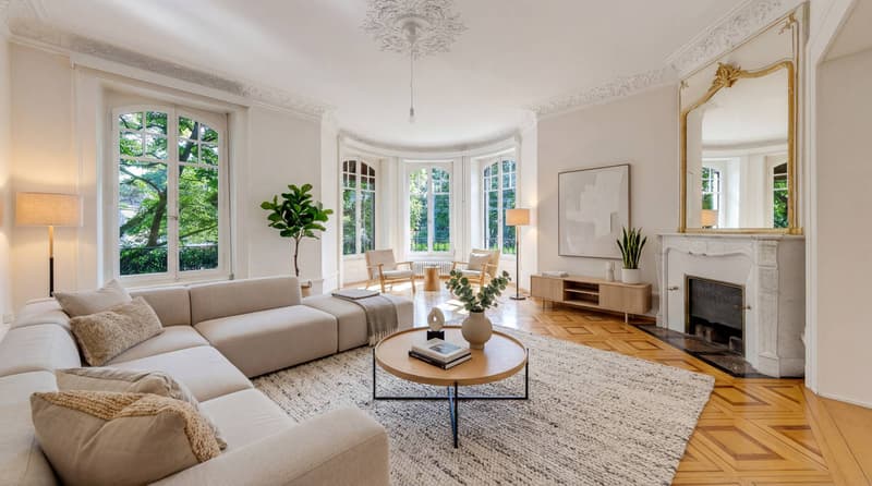 Appartement Haussmannien d'exception de 155m2 avec jardin. (4)