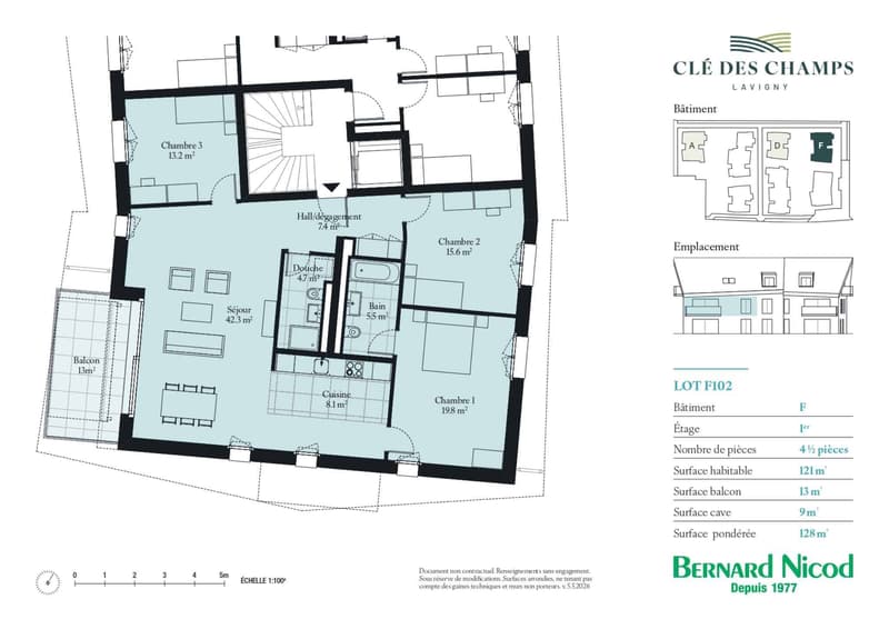 Appartements de 4.5 pièces avec balcon orienté sud (1)